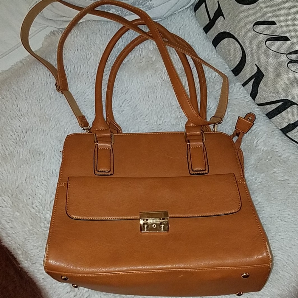 SUNDAE SKY Brown Leather Purse